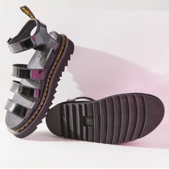 DR MARTENS AIR WAIR BLAIRE PATENT LEATHER STRAP SANDALS Size 9 NWT - Picture 3 of 16